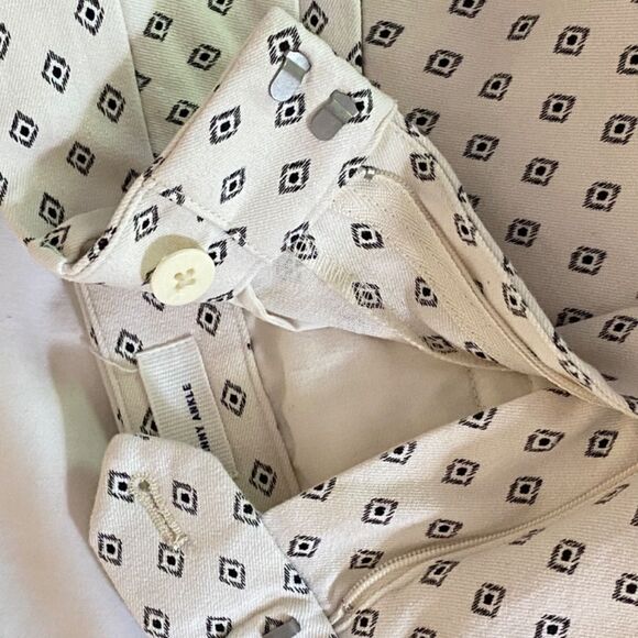 1404 Gap Skinny Ankle Size 8 Cream and Gray Diamond Pants NWOT - Picture 8 of 9